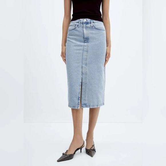 Mango Dresses & Skirts - Mango  [M] Denim midi-skirt